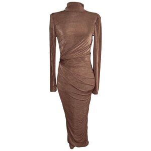 JLUXLABEL Kara Mock Neck Bodycon Midi Dress